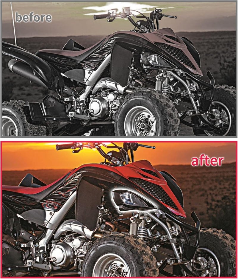 VEISUTOR Headlight Covers for Raptor 700, Front Left & Right Head Lamps Cover Trim Bezel for Yamaha YFZ 450 YFZ450R YFZ450X Wolverine 450 350 250 350 2006-2022 Accessories (Replace #5TG-84166-01-00) - Image 4